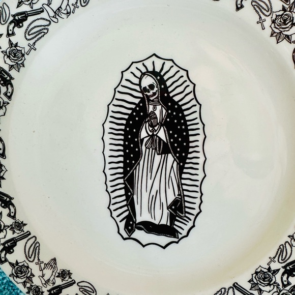 MEXICAN LADY OF GUADALUPE SALAD/DESSERT PLATE NWOT - Picture 3 of 6